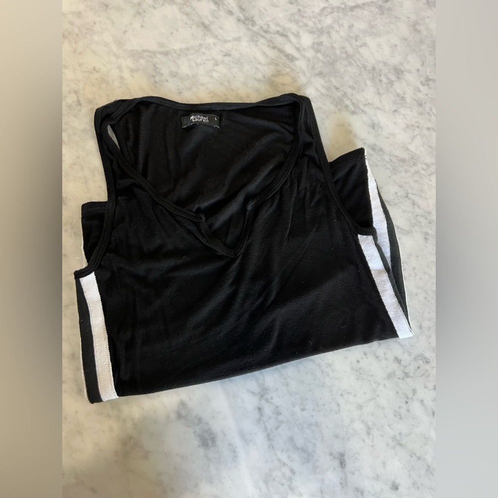Super Soft NWOT MICHAEL LAUREN TANK TOP Black and White